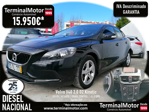 Carro usado Volvo V40 2.0 D2 Kinetic Eco Diesel